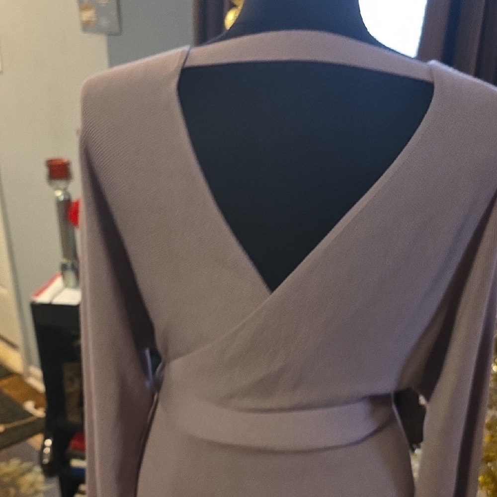 HALARA Taupe Wrap Knit Dress - Picture 9 of 16